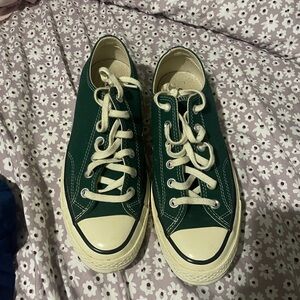 Converse Dark Green Canvas Sneakers